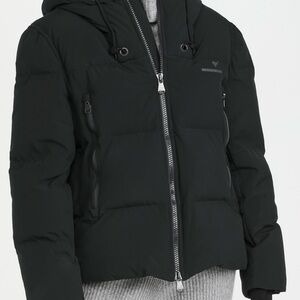 Women's Black Hooded Puffer Jacket
